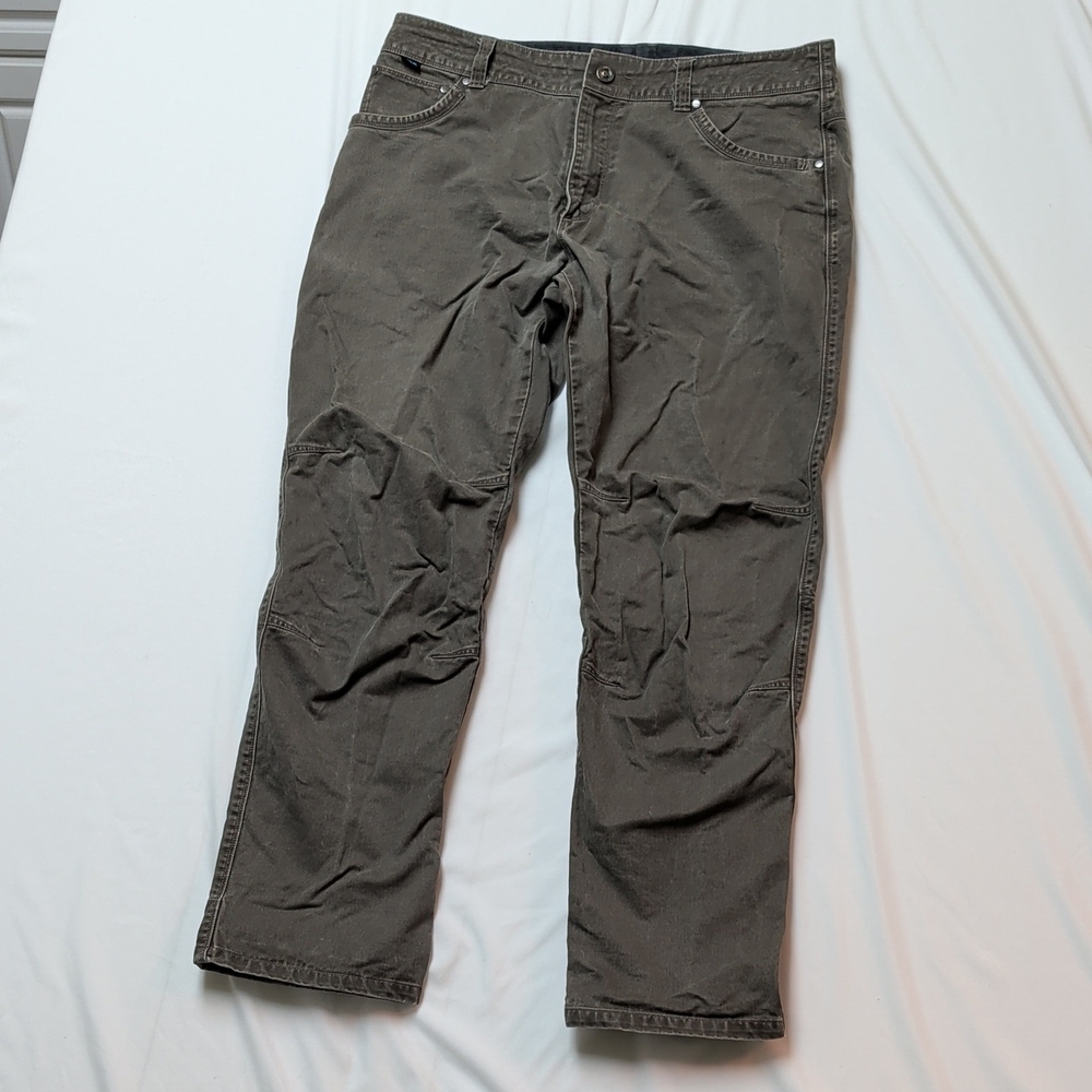 Kuhl Rydr Men's Cargo Pants in Olive Green with Relaxed Fit  36 x 32